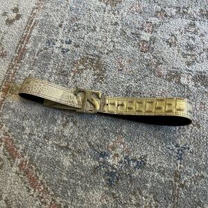 Tailored Sportsmen Reversible Riding Belt in Alligator Leather - made in Italy